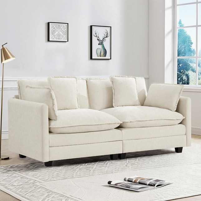 Domicare Modern Sectional Sofa with Ottomans, Sofas for Living Room, Living Room Furniture
