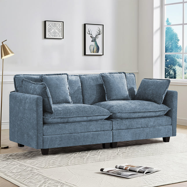 Domicare Modern Sectional Sofa with Ottomans, Sofas for Living Room, Living Room Furniture