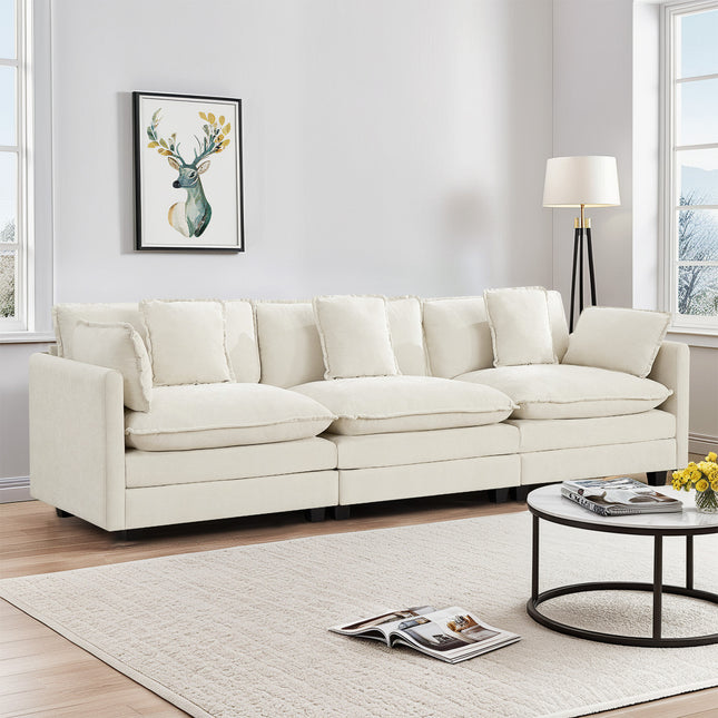 Domicare Modern Sectional Sofa with Ottomans, Sofas for Living Room, Living Room Furniture