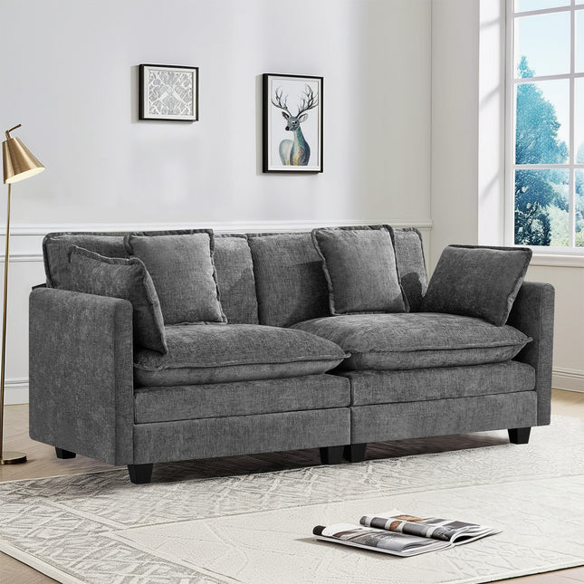 Domicare Modern Sectional Sofa with Ottomans, Sofas for Living Room, Living Room Furniture
