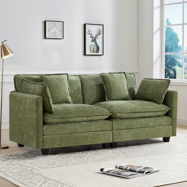 Domicare Modern Sectional Sofa with Ottomans, Sofas for Living Room, Living Room Furniture
