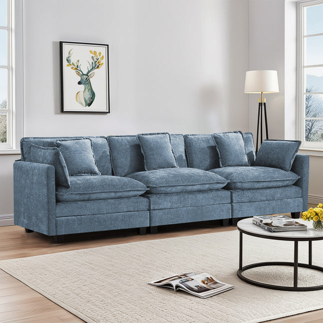 Domicare Modern Sectional Sofa with Ottomans, Sofas for Living Room, Living Room Furniture