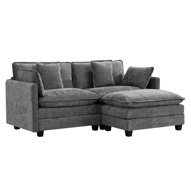 Domicare Modern Sectional Sofa with Ottomans, Sofas for Living Room, Living Room Furniture