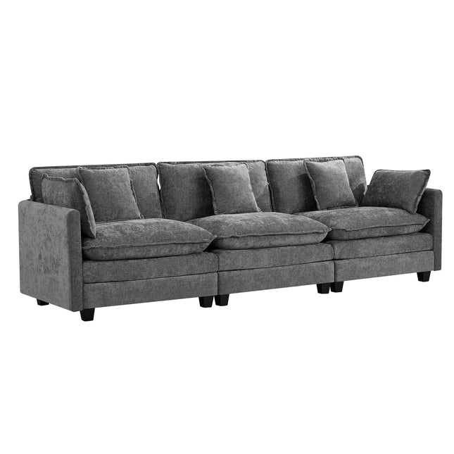 Domicare Modern Sectional Sofa with Ottomans, Sofas for Living Room, Living Room Furniture