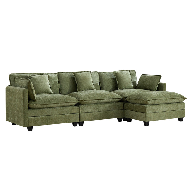 Domicare Modern Sectional Sofa with Ottomans, Sofas for Living Room, Living Room Furniture