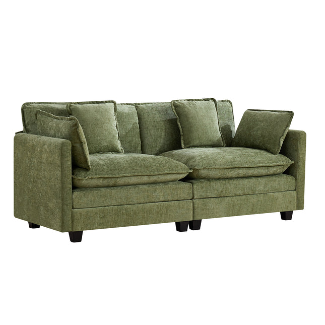 Domicare Modern Sectional Sofa with Ottomans, Sofas for Living Room, Living Room Furniture