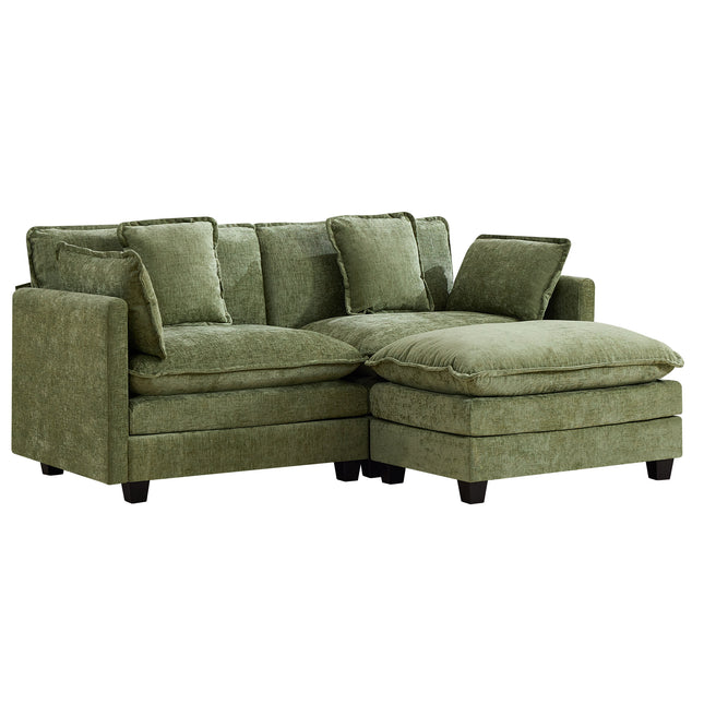Domicare Modern Sectional Sofa with Ottomans, Sofas for Living Room, Living Room Furniture