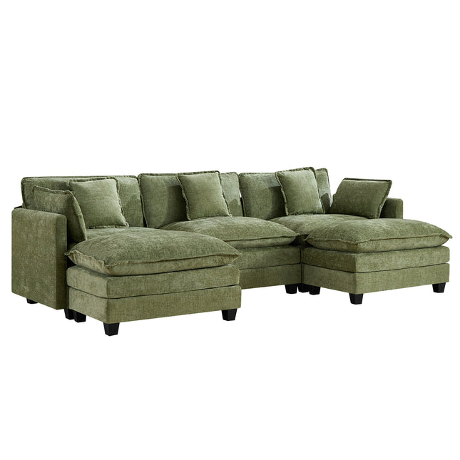 Domicare Modern Sectional Sofa with Ottomans, Sofas for Living Room, Living Room Furniture
