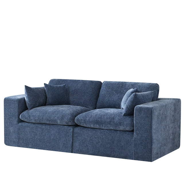 Cloud Boneless Sectional Couch, Modular Sectional Sofa Deep Seat, Oversized Upholstered Convertible Comfy Chenille Sofa Couches for Living Room