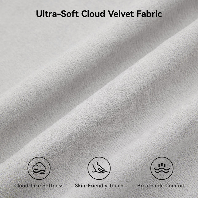 140''Oversized Cloud Velvet Curved Sectional Couch, Boneless Couch with L-Shape Chaise, Upholstered Compression Memory Foam Modular Sectional Sofa for Living Room, No Assembly Required