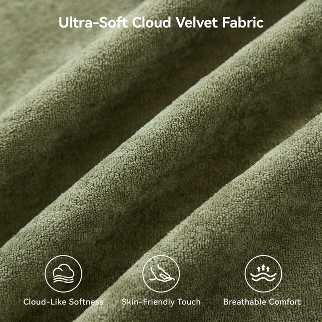 140''Oversized Cloud Velvet Curved Sectional Couch, Boneless Couch with L-Shape Chaise, Upholstered Compression Memory Foam Modular Sectional Sofa for Living Room, No Assembly Required