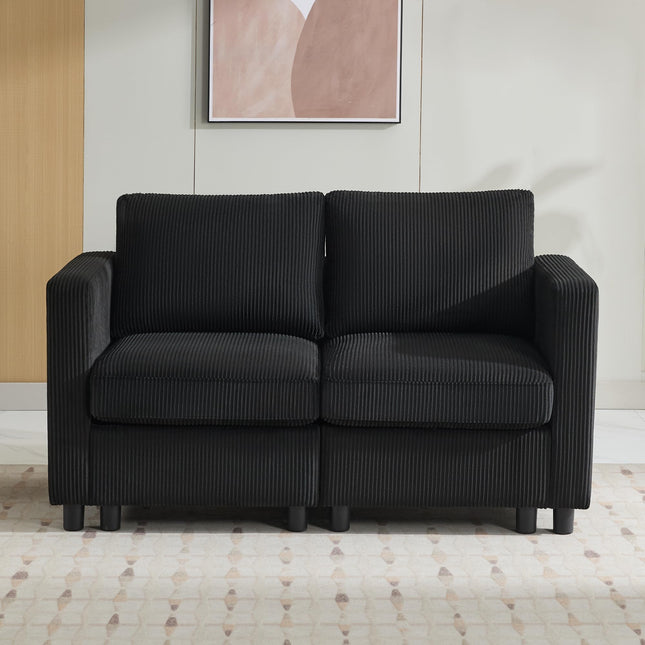 Modular Sectional Sofa Convertible U Shaped Sofa Couch Set with Storage for Living Room, Modern 6 Seater Modular Sectional Couch with Movable Ottoman