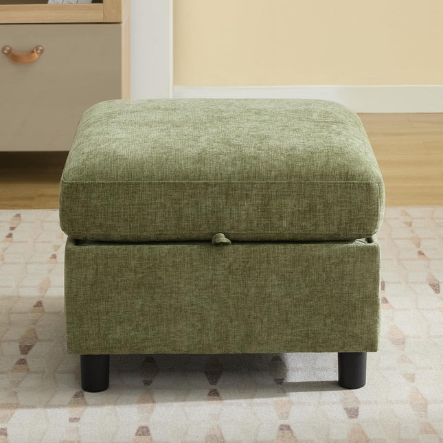 Modular Sectional Sofa Convertible U Shaped Sofa Couch Set with Storage for Living Room, Modern 6 Seater Modular Sectional Couch with Movable Ottoman