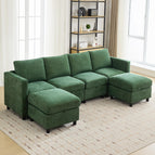 Dark Geen / 2Seaters-1 Ottoman