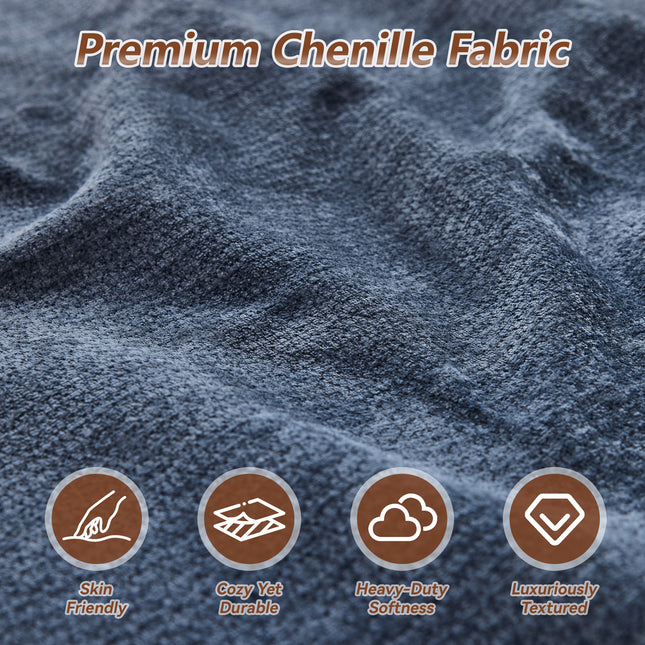 Boneless Chair, Double-Layer Armless Floor Sofa with High Density Memory Foam, No Assembly Togo Sofa, Chenille Bean Bag Chairs for Living Room, Bedroom, Comfy Cloud Chair