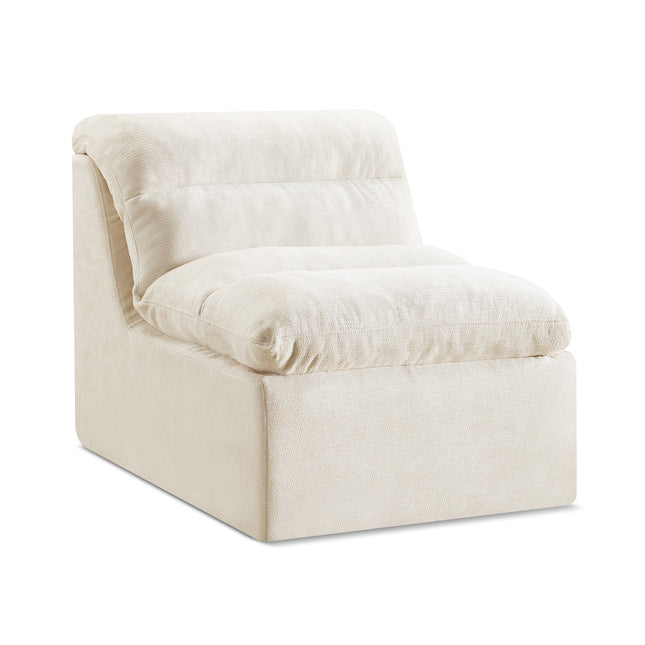 Boneless Chair, Double-Layer Armless Floor Sofa with High Density Memory Foam, No Assembly Togo Sofa, Chenille Bean Bag Chairs for Living Room, Bedroom, Comfy Cloud Chair