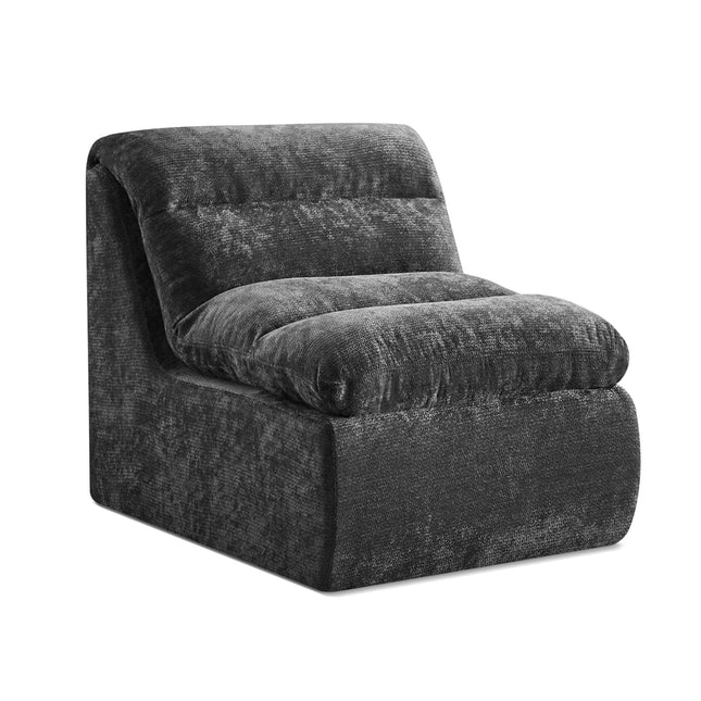 Boneless Chair, Double-Layer Armless Floor Sofa with High Density Memory Foam, No Assembly Togo Sofa, Chenille Bean Bag Chairs for Living Room, Bedroom, Comfy Cloud Chair