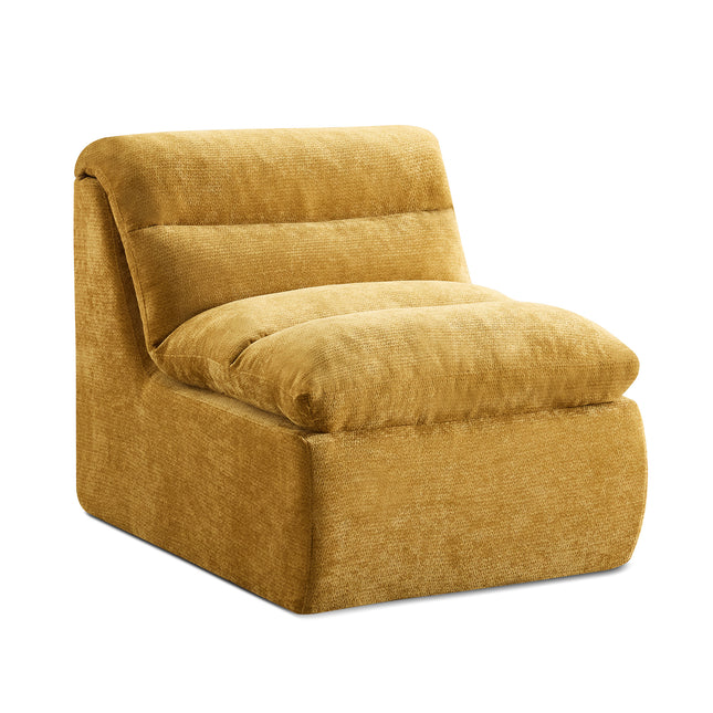 Boneless Chair, Double-Layer Armless Floor Sofa with High Density Memory Foam, No Assembly Togo Sofa, Chenille Bean Bag Chairs for Living Room, Bedroom, Comfy Cloud Chair