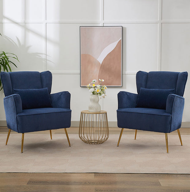 <h4>Corduroy Accent Chairs</h4>